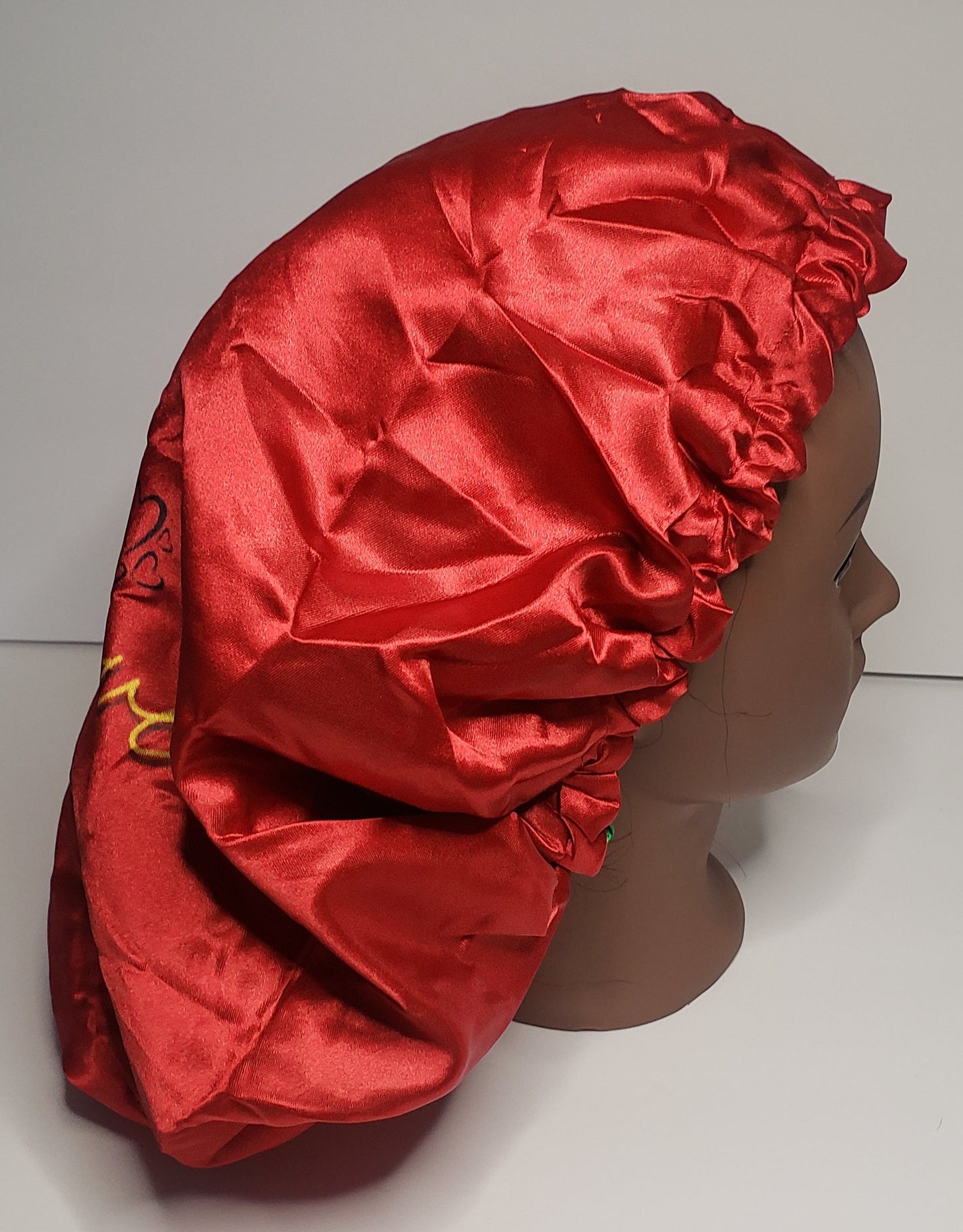 "Strawberry" Double Layer Reversible Satin Bonnet