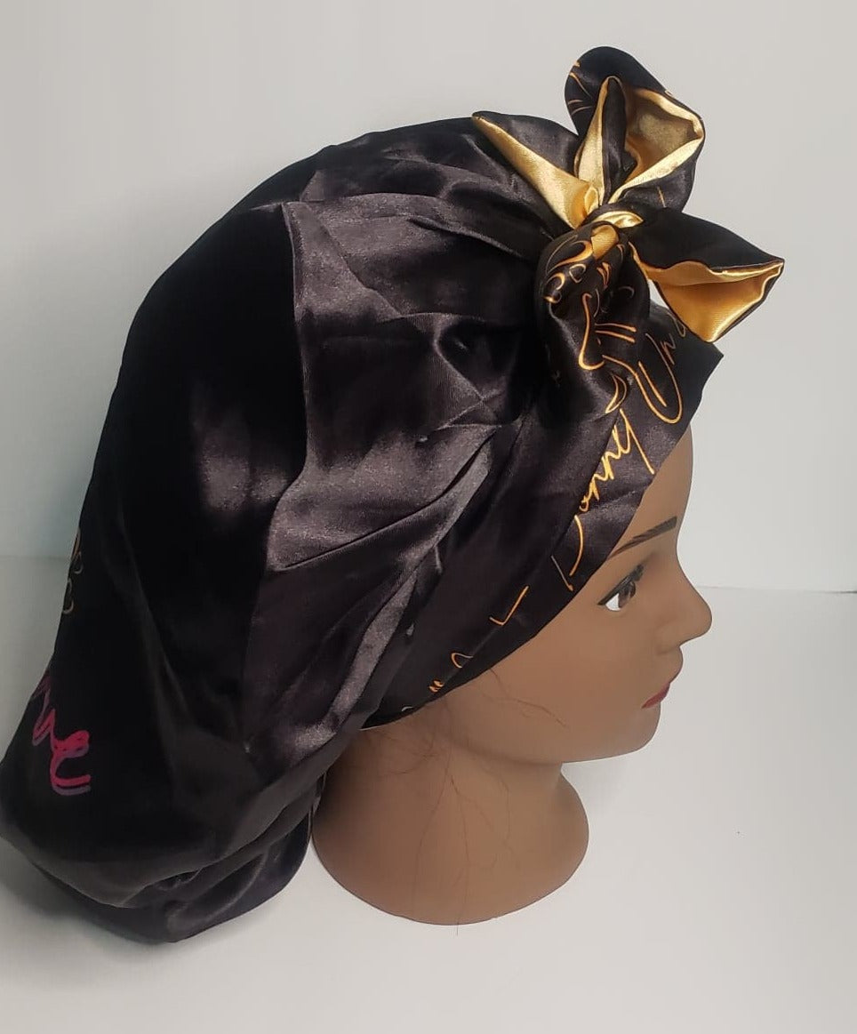 "Bonnet on & Still Cute" Reversible Double Layer Bonnet